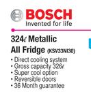 Bosch 324Ltr Metallic All Fridge KSV33NI30-Each