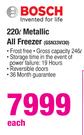 Bosch 220L Metallic All Freezer GSN33VI30-Each