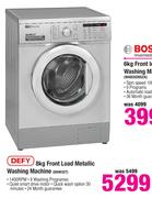 Defy 8kg Front Load Metallic Washing Machine(DAW327)