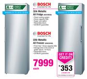 Bosch 324Ltr Metallic All Fridge KSV33NI30-Each