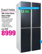 Russell Hobbs 388Ltr 4 Door Black Glass Fridge(FHFR520MB-4D)