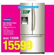 Samsung 499Ltr Metallic Silver Side By Side Fridge(RF67DEPN1 XFA)