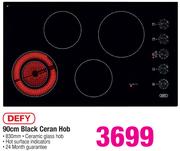 Defy 90Cm Black Ceran Hob