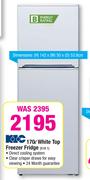 KIC 170ltr White Top Freezer Fridge-518 1