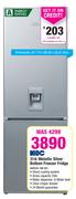 KIC 314ltr Metallic Silver Bottom Freezer Fridge-KBF634 1 ME WT