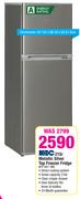 KIC 215ltr Metallic Silver Top Freezer Fridge-KTF 523 1 ME