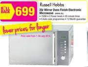 Russell Hobbs 20L Mirror Oven Finish Electronic Microwave RHEM20L