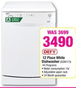Defy 12 Place White Dishwasher DDW173