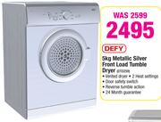 Defy 5Kg Metallic Silver Front Load Tumble Dryer DTD259