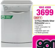 Defy 12 Place Metallic Silver Dishwasher DDW174