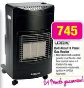 Logik Roll About 3 Panel Gas Heater