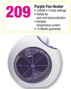 Purple Fan Heater