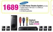 Samsung 5.1 DVD Home Theatre System HT E350