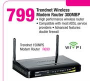 Trendnet Wireless Modem Router 300MBP