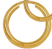 9ct Gold And Silver Large Single Earring 