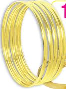9ct Gold 4mm 'C' Shaped Bangles Each