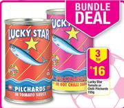 Lucky Star Tomato Or Chilli Pilchards-3x155g