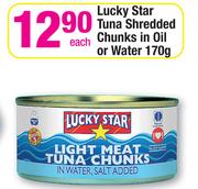 Lucky Star Tuna Shredded Chunks In Oil Or Water-170g-Each