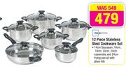 Mainstays 12 Piece Stainless Steel Cookware Set