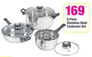 6 Piece Stainless Steel Cookware Set