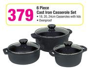 6 Piece Cast Iron Casserole Set