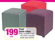 Fixed Suede Cubes-Each