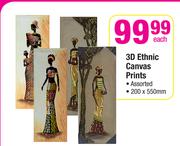 3D Ethnic Canvas Prints Assorted-200 x 550mm Each