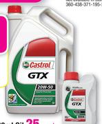 Castrol 5L GTX Oil 20W50 Grade-Each