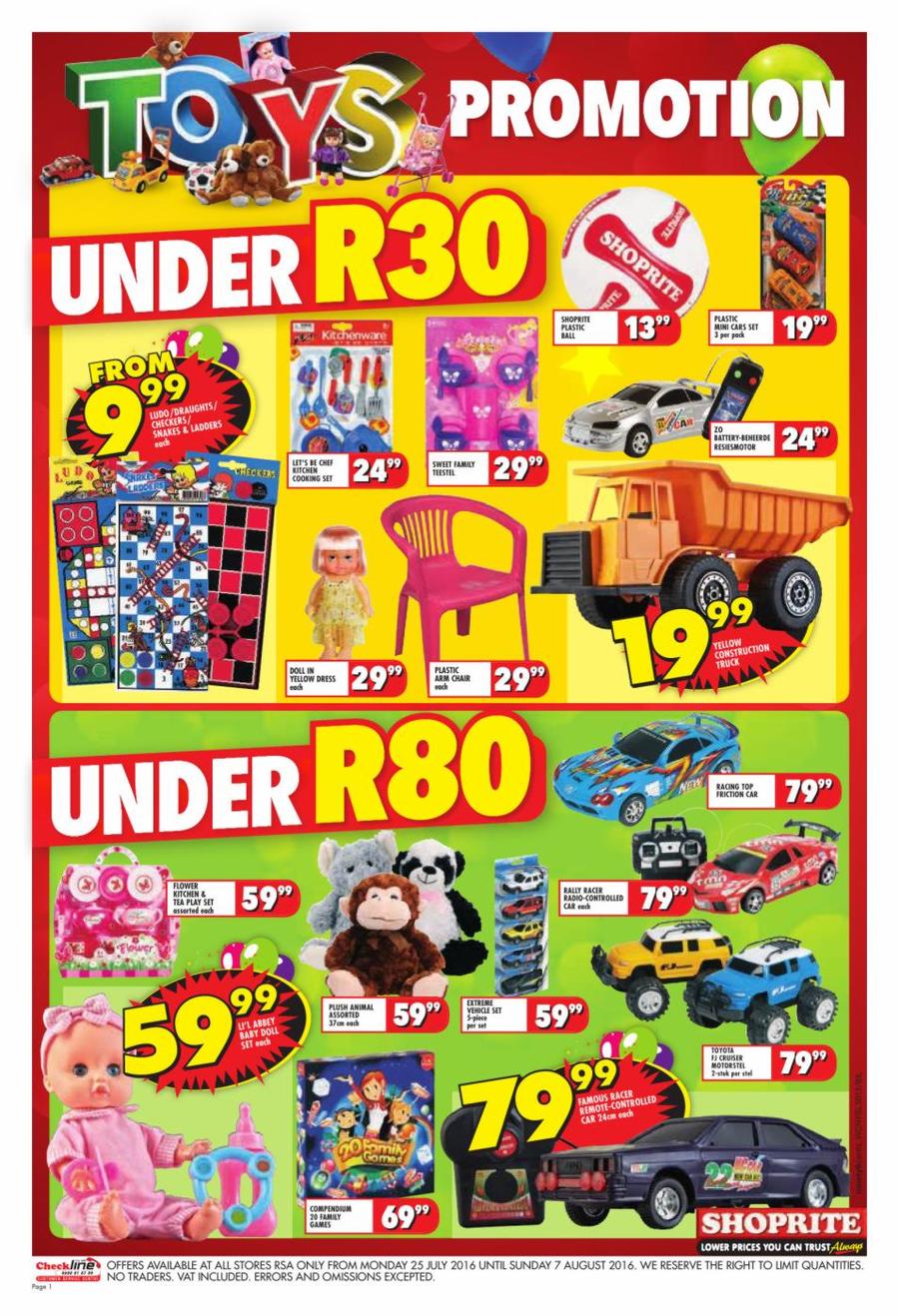 Shoprite : Toys Promotion (25 Jul - 07 