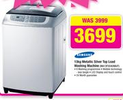 Samsung 13Kg Metallic Silver Top Load Washing Machine WA13F5S4UWA/F