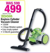 Zoom Bagless Cylinder Vacuum Cleaner