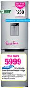 Samsung 303L Metallic Silver Bottom Freezer Fridge RB29FWRNDSA F