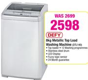Defy 8Kg Metallic Top Load Washing Machine DTL140