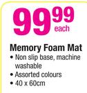 Memory Foam Mat 40x60Cm-Each