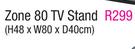 Zone 80 TV Stand 48x80x40Cm