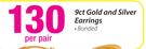 JCSA 9ct Gold And Silver Earring Bonded-Per Pair