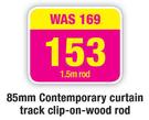 85mm Contemporary Curtain Track Clip-On-Wood 1.5m Rod
