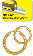 JCSA 9ct Gold And Silver Single Earring Bonded-Each