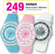 Xonix Gents Colour Watches-Each