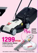 Ryobi 1200W Electric Mower+ 2200W Blower Vacuum