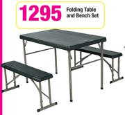 Folding Table And Bench Set