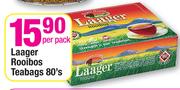 Laager Rooibos Teabags-80's Per Pack