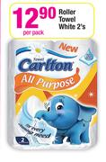 Roller Towel White-2's pack