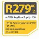 Samsung Galaxy A3 2016-On MTN AnyTime TopUp 100