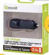 Muvit 2.4A Micro USB Car Charger