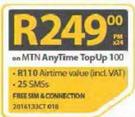 Samsung Galaxy J1 Mini+ Galaxy Tab 3 Lite-On MTN AnyTime TopUp 100