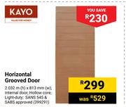 Kayo Horizontal Grooved Door-2.032m(h) x 813mm(w)