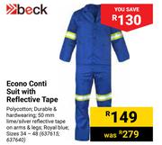 Beck Econo Conti Suit With Reflective Tape