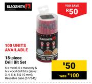 Black Smith 18 Piece Drill Bit Set