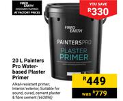 Fired Earth 20L Painters Pro Water Based Plaster Primer